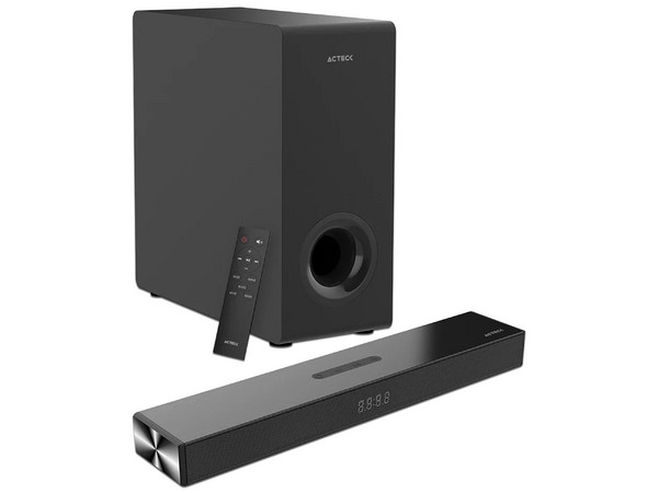 Barra de Sonido Acteck Thin BS600, 60W, 2.1, USB, Bluetooth, HDMI, Color Negro.