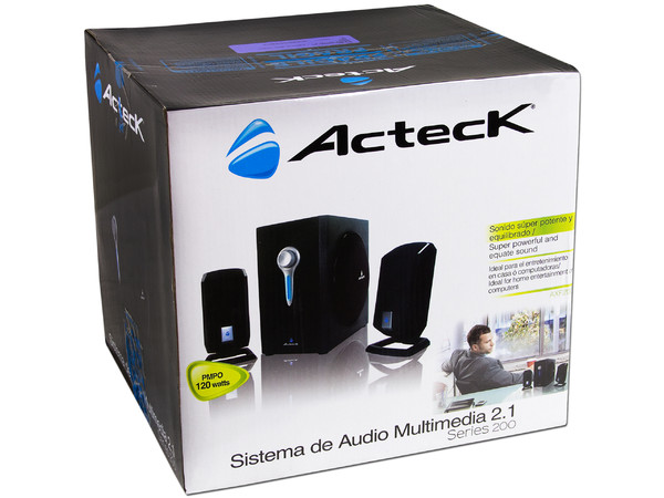 Bocinas 2.1 Acteck AXF-200  de 120 Watts PMPO