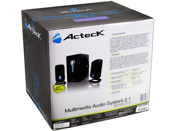 Bocinas 2.1 Acteck AXF-200  de 120 Watts PMPO