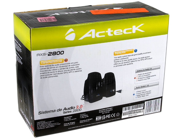 Bocinas Acteck AXS-2800 de 700 Watts PMPO, Color Negro.