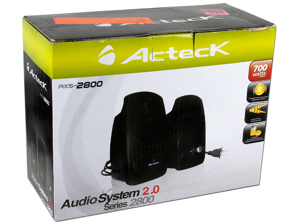 Bocinas Acteck AXS-2800 de 700 Watts PMPO, Color Negro.