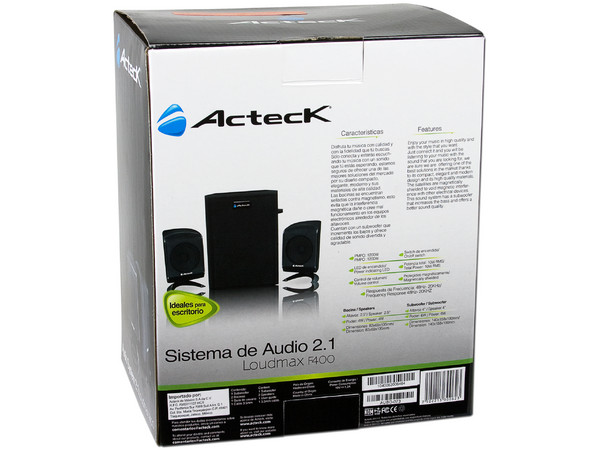 Bocinas Acteck AXF-400 2.1 de 1200 Watts PMPO