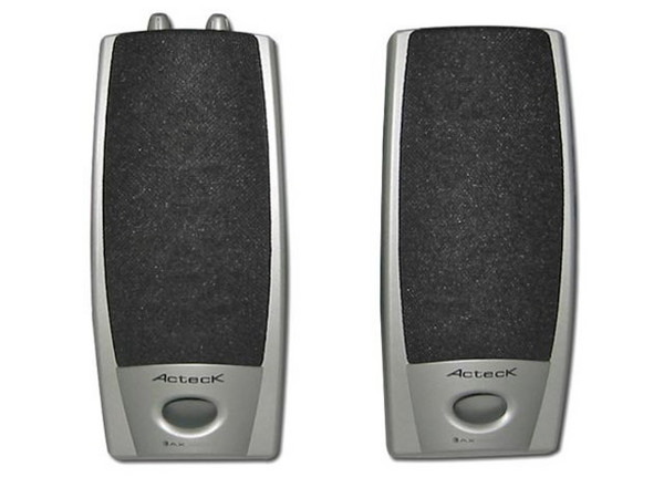 Bocinas Acteck Multimedia AX-2500 de 240 Watts PMPO. Color Plateadas