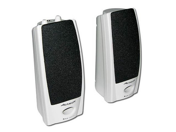 Bocinas Acteck Multimedia AX-2500 de 240 Watts PMPO. Color Blancas