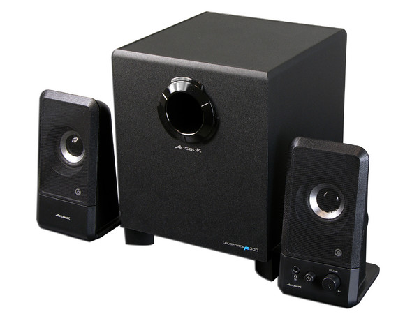 Bocinas Acteck Loudforce F300 con SubWoofer, Color Negro