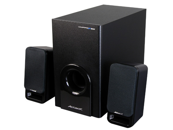 Bocinas Acteck Loudforce F-500 con SubWoofer, Color Negro