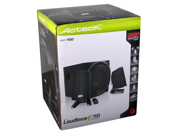 Bocinas Acteck Loudforce 700 con SubWoofer, Color Negro