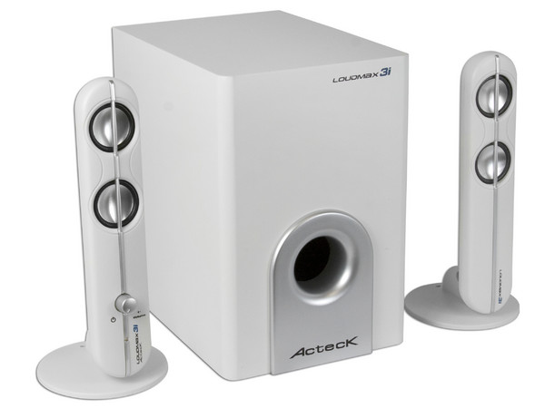 Bocinas Acteck AXL-3200 42WRMS con SubWoofer, color Blancas.