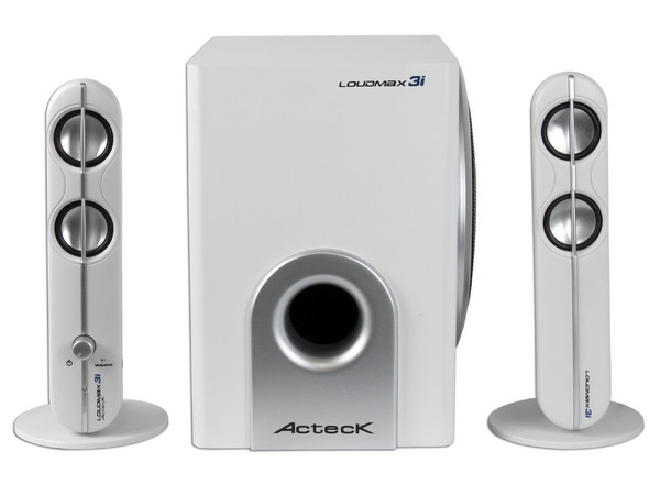 Bocinas Acteck AXL-3200 42WRMS con SubWoofer, color Blancas.