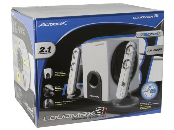 Bocinas Acteck AXL-3200 42WRMS con SubWoofer, color Blancas.