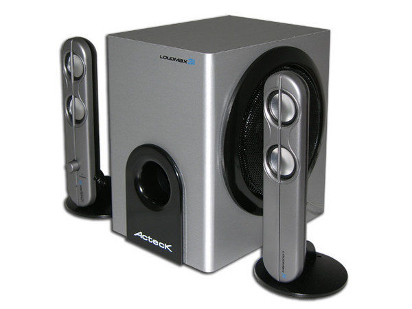 Bocinas Acteck AXL-3200 42WRMS con SubWoofer, color Plata.