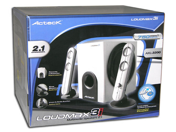 Bocinas Acteck AXL-3200 42WRMS con SubWoofer, color Plata.