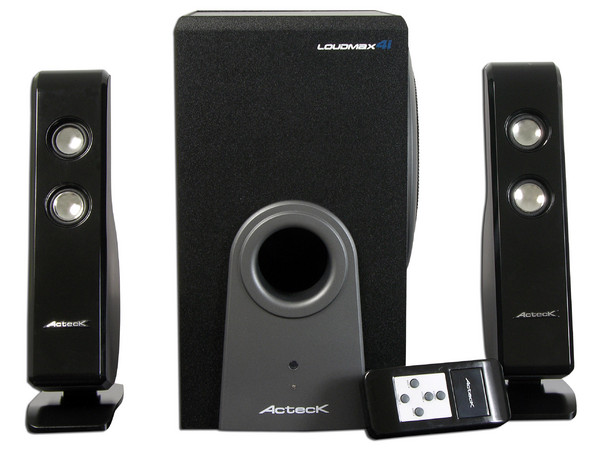 Bocinas Acteck Loudmax 4i 2.1 con SubWoofer, Color Negro