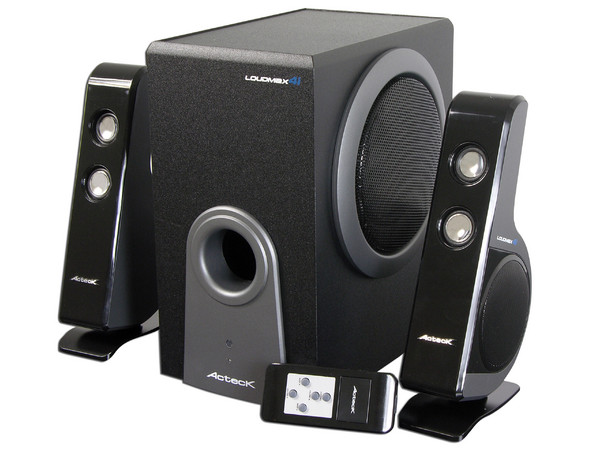 Bocinas Acteck Loudmax 4i 2.1 con SubWoofer, Color Negro