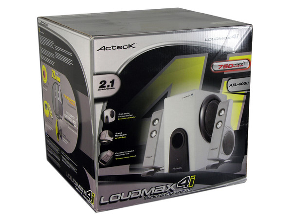 Bocinas Acteck Loudmax 4i 2.1 con SubWoofer, Color Negro