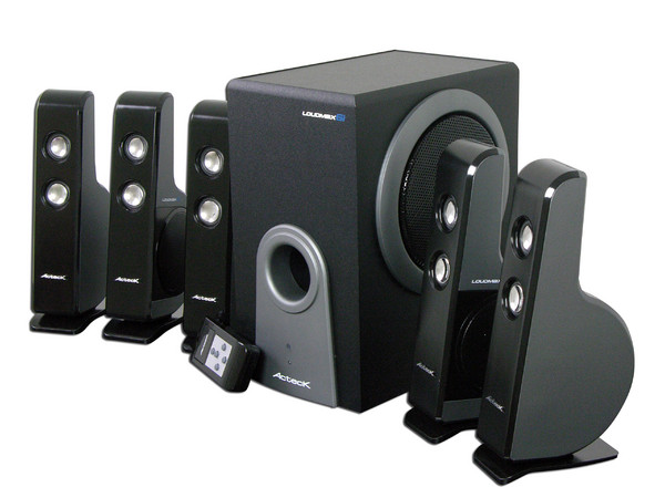 Bocinas Acteck Loudmax 6i 5.1 con Control Remoto Inalámbrico, Color Negro