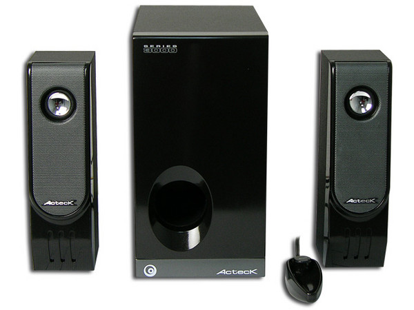 Bocinas Stereo SubWoofer Acteck AXS-3000, Color Negro.