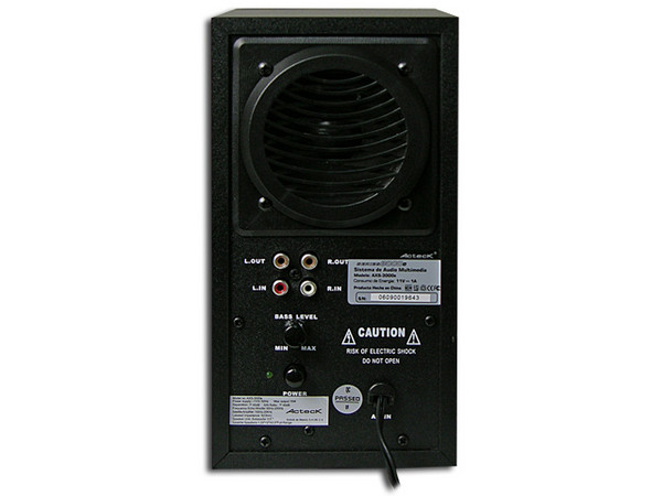 Bocinas Stereo SubWoofer Acteck AXS-3000, Color Negro.