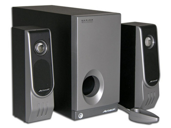 Bocinas Acteck AXS-3500E con SubWoofer, Color Plateado/Negro