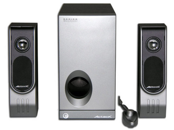 Bocinas Acteck AXS-3500E con SubWoofer, Color Plateado/Negro