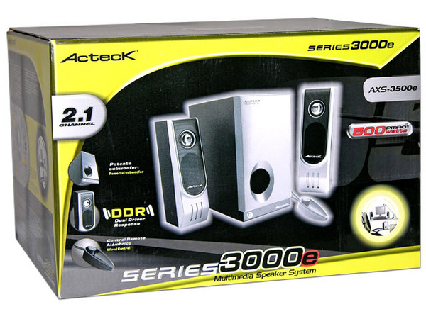 Bocinas Acteck AXS-3500e con SubWoofer, Color Negro