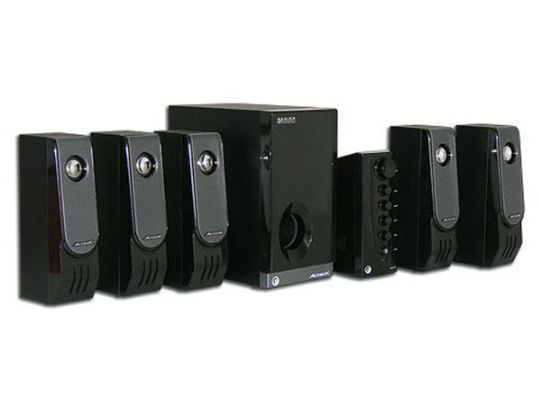 Bocinas Acteck AXS-5500e con SubWoofer, 5.1, Color Negro