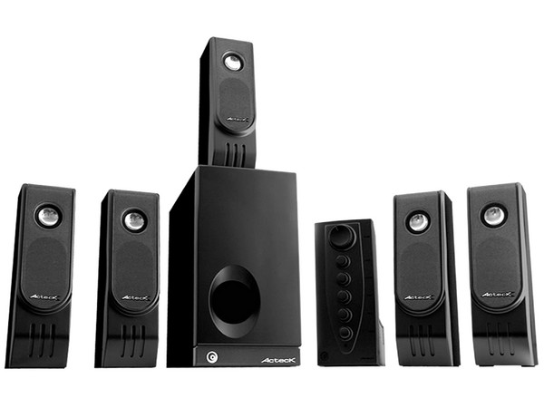 Bocinas Acteck AXS-5500e con SubWoofer, 5.1. Color Negras