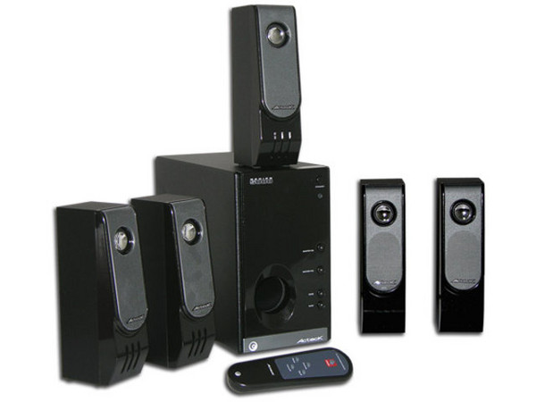 Bocinas Acteck AXS-5700e 5.1 con Control Remoto Inalámbrico, Color Negro