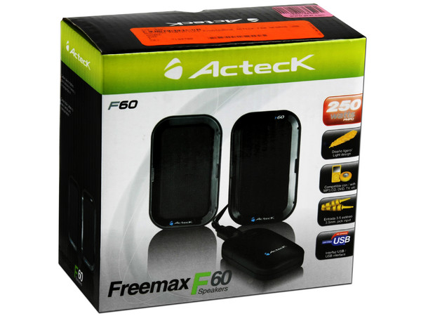 Bocinas Acteck Portátiles Freemax F60, USB