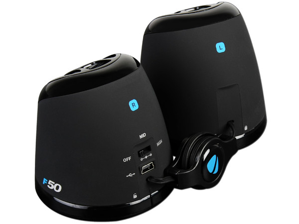 Bocinas Acteck Freemax F50 de 100 Watts PMPO, USB, Color Negro.