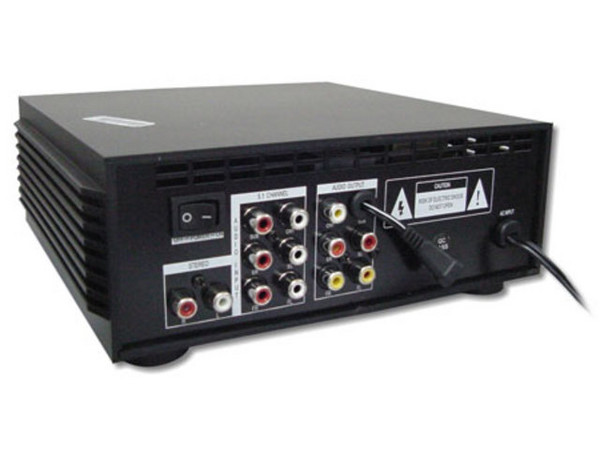 Sistema de Bocinas ALASKA AK-DHT600, Subwoofer , 5 bocinas satélite compactas, 55 Watts RMS total, sonido Surround Sound 5.1, control remoto