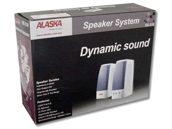 Bocinas Stereo ALASKA 140W PMPO Color Gris