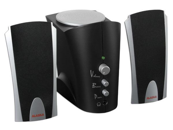Bocinas Alaska 1,200 Watts P.M.P.O con SubWoofer, color Negras. 