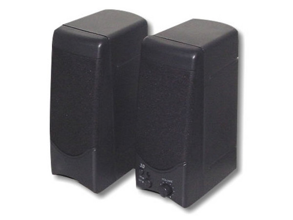 Bocinas Stereo con amplificador ALASKA/JUSTER color negro.