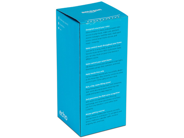 Bocina inteligente Amazon Echo 2da Generación, con asistencia de voz Alexa, Wi-Fi, 3.5mm, Color Gris.