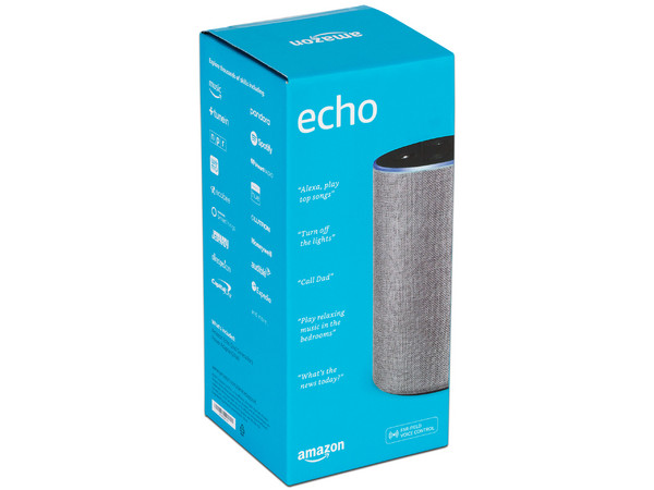 Bocina inteligente Amazon Echo 2da Generación, con asistencia de voz Alexa, Wi-Fi, 3.5mm, Color Gris.
