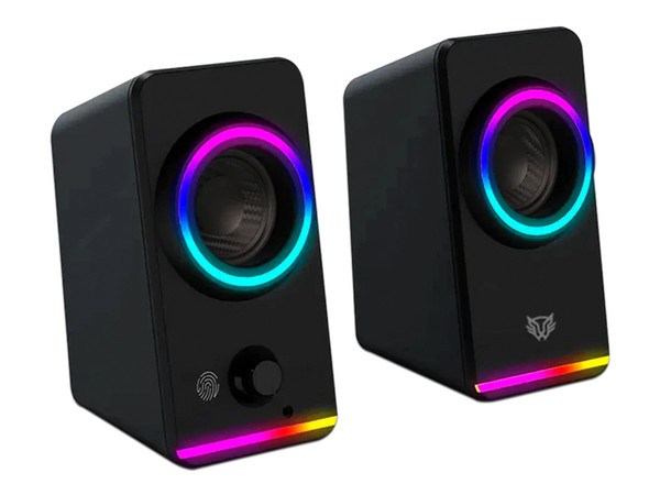 Bocina Gamer BALAM RUSH GLIMM STYLE BG565, Iluminación LED, Bluetooth, 3.5, Estéreo, Color Negro.