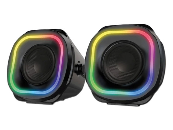 Bocina Gamer BALAM RUSH GLIMM QUAD BG555, Iluminación LED, Bluetooth, 3.5, Estéreo, Color Negro.
