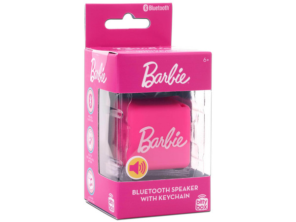 Bocina Inalámbrica Portátil Bitty Boomers BBOXBARBIE5, Bluetooth. Edición Barbie y Ken Bitty Box.
