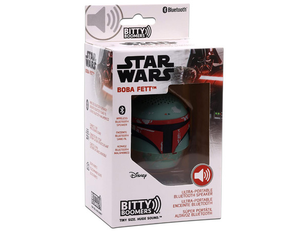 Bocina Inalámbrica Portátil Bitty Boomers BITTYBOBAROTJ, Bluetooth 5.0. Edición Star Wars Boba Fett.