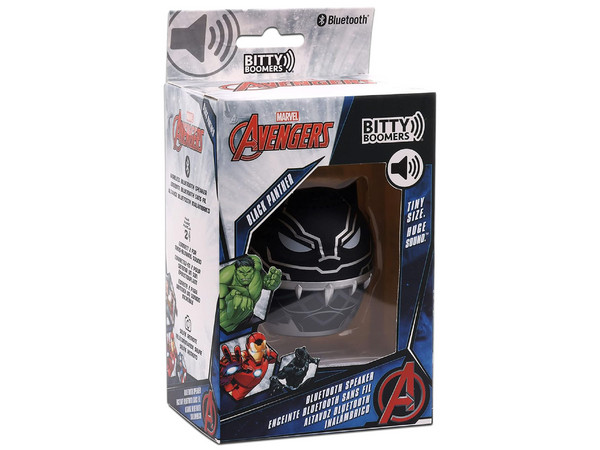 Bocina Inalámbrica Portátil Bitty Boomers BITTYPANTHER/NEW, Bluetooth. Edición Black Panther Marvel.