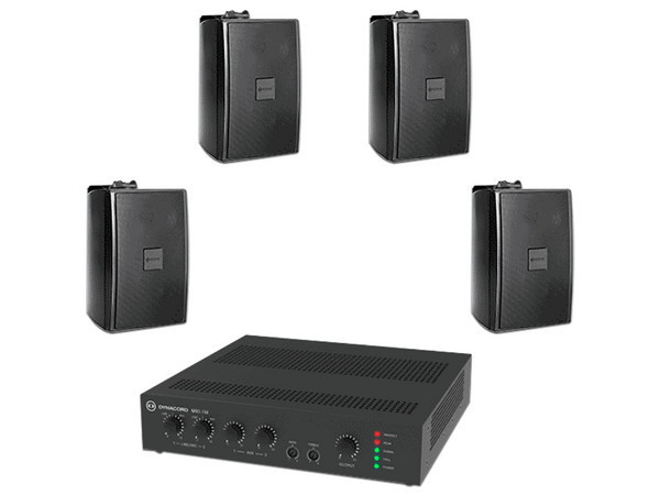 Kit de Audio Bosch, Amplificador 60W, Cuatro bocinas de 15W, Color Negro.