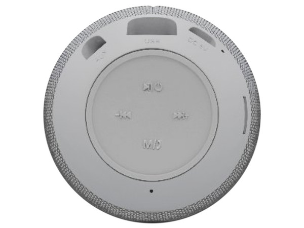 Bocina Portátil BRobotix, Inalámbrica, Bluetooth, Radio FM, USB, MicroSD. Color Gris.