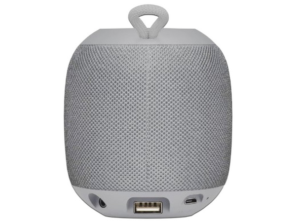 Bocina Portátil BRobotix, Inalámbrica, Bluetooth, Radio FM, USB, MicroSD. Color Gris.