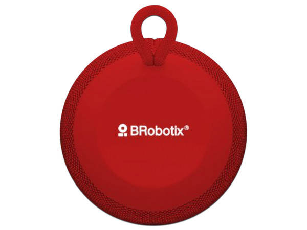 Bocina Portátil Brobotix 263816 Inalámbrica, Bluetooth, Radio FM, 1 puerto USB, Micro SD. Color Rojo.
