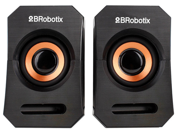 Bocinas Multimedia BRobotix 963906, Respuesta de Frecuencia 20Hz - 20kHz, USB, 3.5mm. Color Negro.