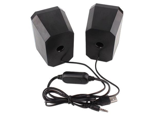 Bocinas Multimedia BRobotix 963906, Respuesta de Frecuencia 20Hz - 20kHz, USB, 3.5mm. Color Negro.