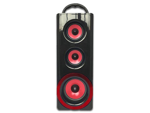 Bocina portátil BRobotix KS-432 Extralarge, USB, Radio FM. Color Rojo.