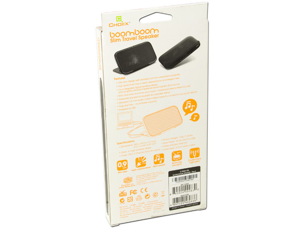Bocinas Ultra delgadas CHOIIX boom boom Slim Travel, USB. Color Negro