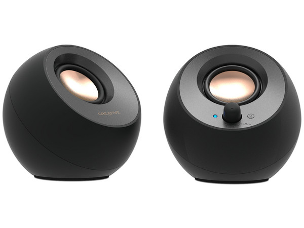 Bocinas Creative Labs para Computadora Pebble V3, Alámbrico/Inalámbrico, 2.0, 8W RMS, Color Negro.